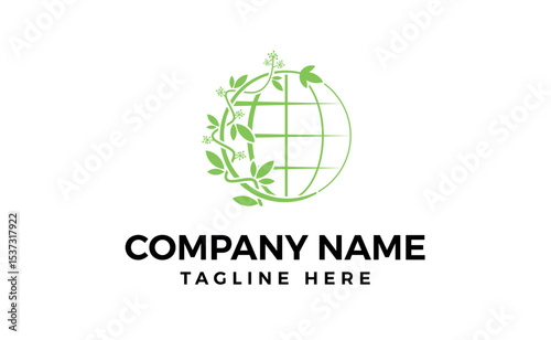 Gradient science leaf logo design.