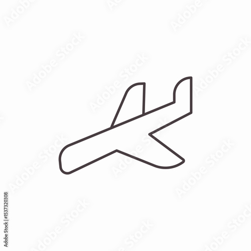 airplane arrival icon sign vector