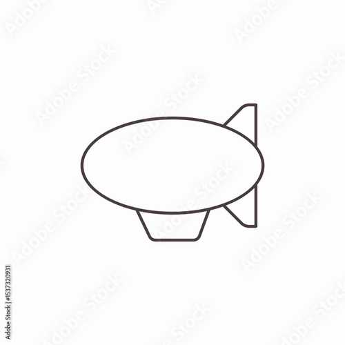 blimp zeppelin  icon sign vector