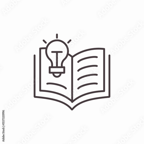 book idea knowledge icon sign vector