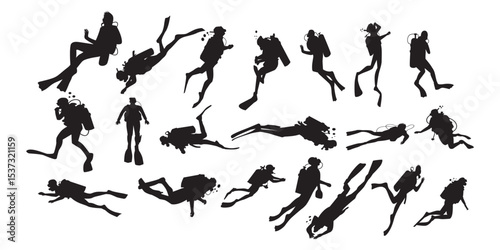 A vector Scuba diving 