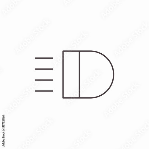 car headlight  icon sign vector