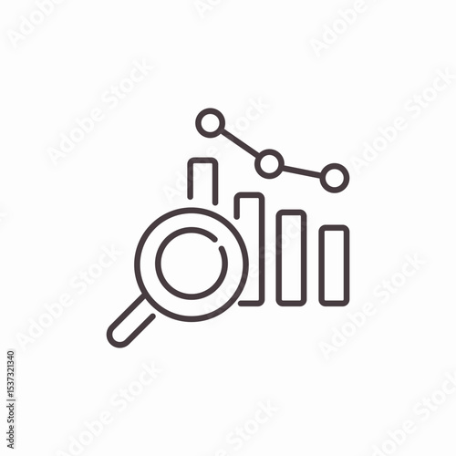 chart analysis icon sign vector