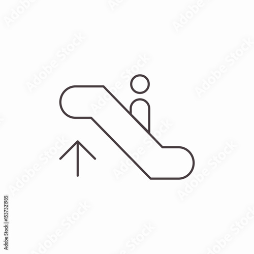 escalator up icon sign vector