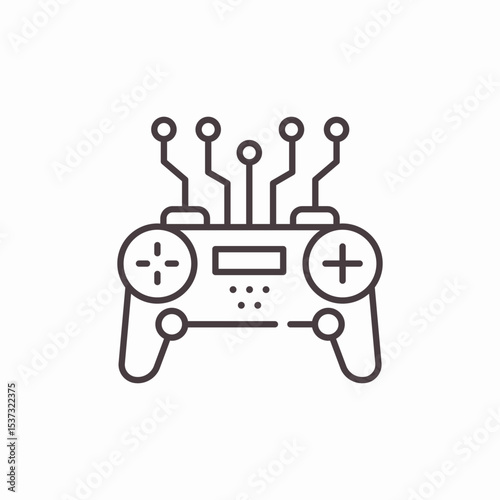 gaming controller electronics icon sign vector