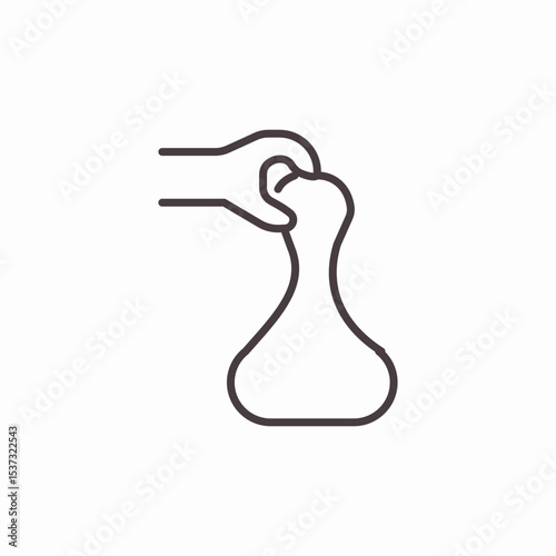hand holding bag icon sign vector
