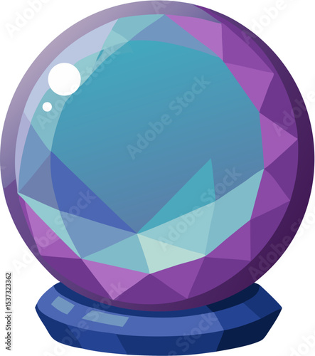 crystal ball vector illustration