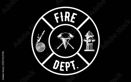 Fire department Maltese Cross Firefighter t-shirt quotes svg design