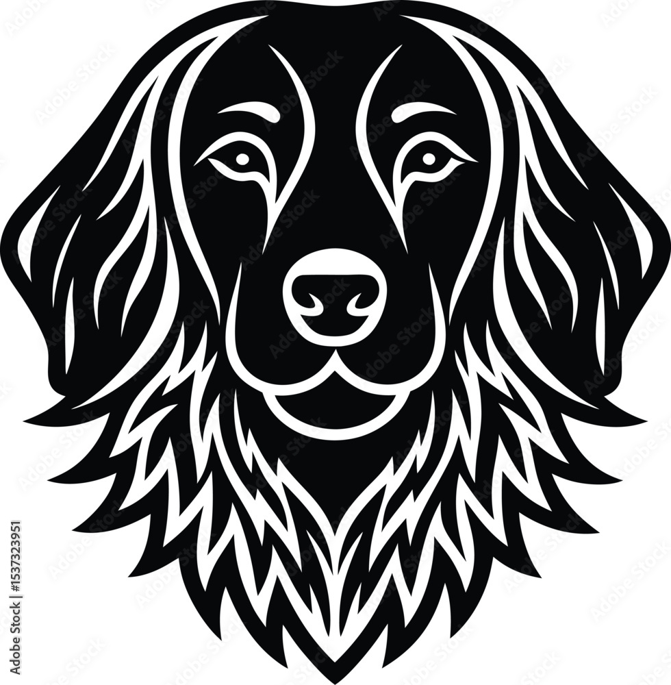 Fototapeta premium dog head vector illustration