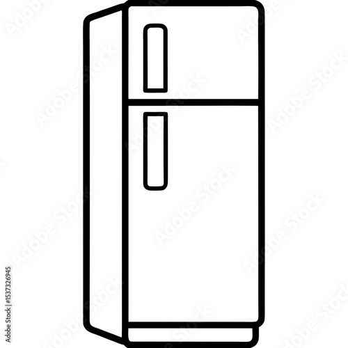 retro refrigerator isolated on white background