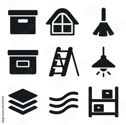 Spa Icons Grid. Solid, filled icons set of personal spa and self-care: bubble bath, calm wave, soft towel,