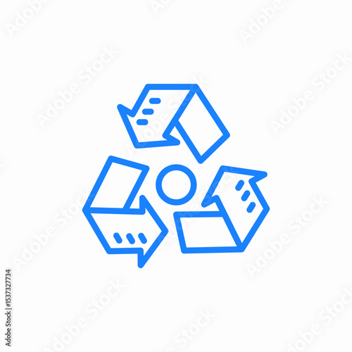 recycle focus icon sign vector