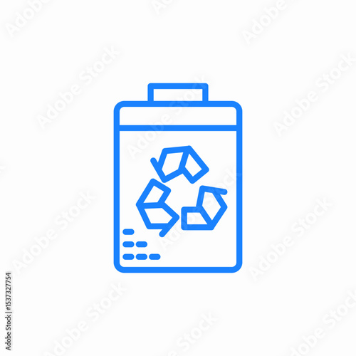 recycled battery icon sign vector
