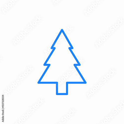simple tree outline icon sign vector