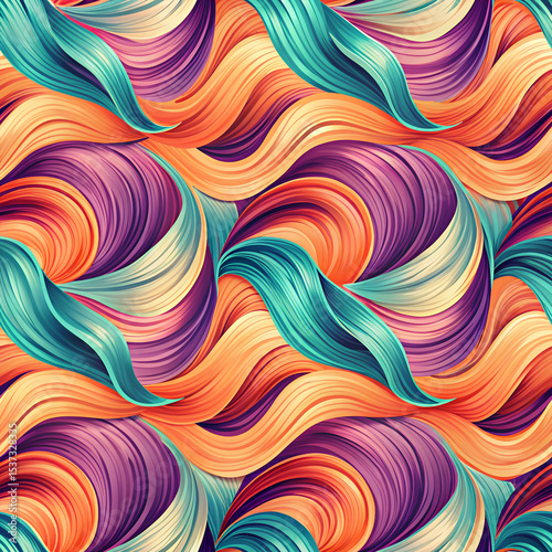 Minimal Curved Brush Strokes with Multicolor Gradient Mobile Ratio Composition