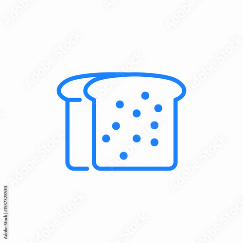 sliced bread icon sign vector