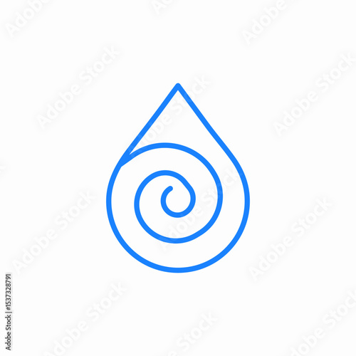 spiral drop icon sign vector