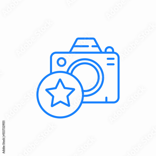 star photo camera icon sign vector