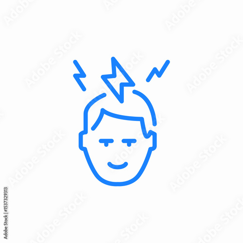 striking idea icon sign vector