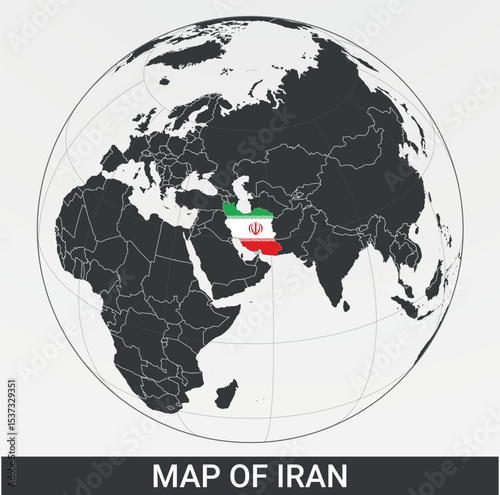 Republic of Iran map flag