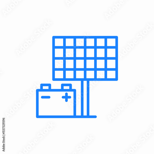 sun battery icon sign vector