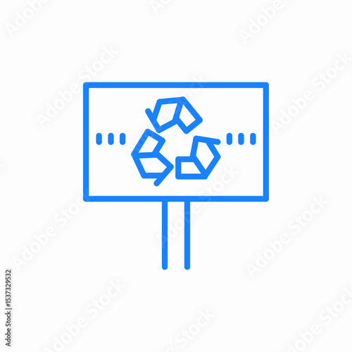 sustainability billboard icon sign vector
