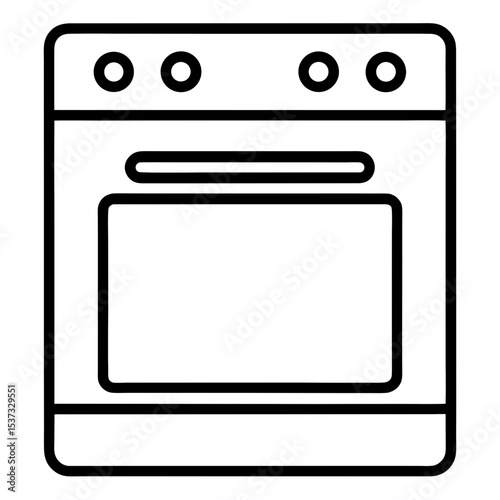 vector illustration of a kitchen stove