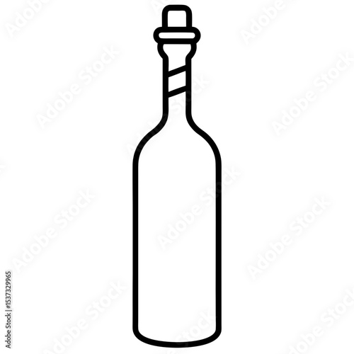 wine bottle isolated on white
