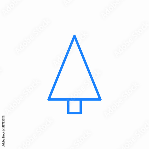 triangle tree icon sign vector