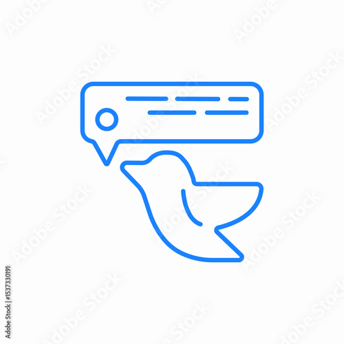 twitter comment icon sign vector