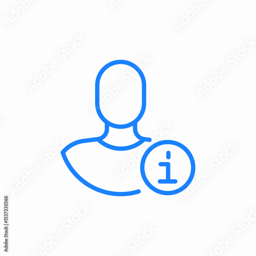 user information icon sign vector