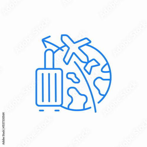 world tour icon sign vector