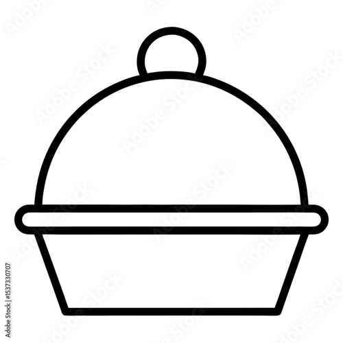 vector illustration of a stainless steel pan