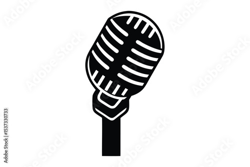 microphone on white background