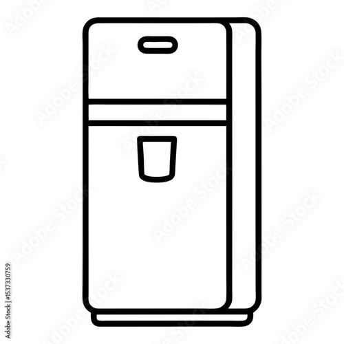 modern refrigerator isolated on white background