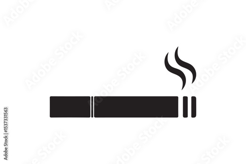 Lighted cigarette vector.