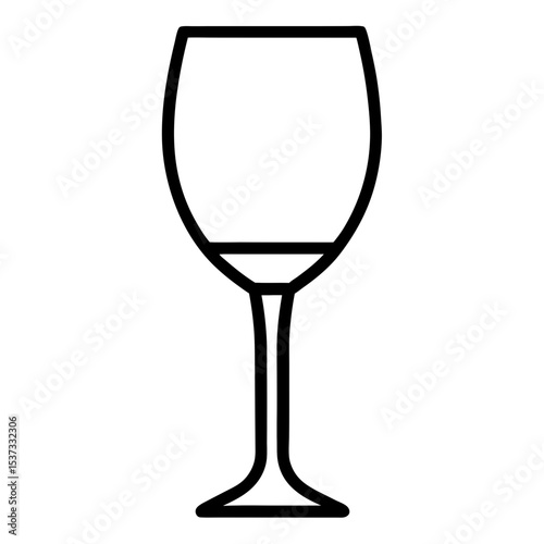 wine glass isolated on white