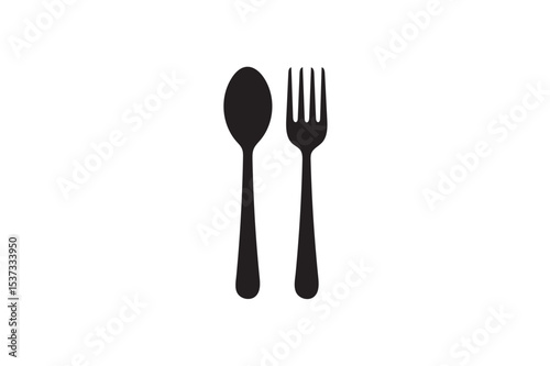 Spoon fork vector.