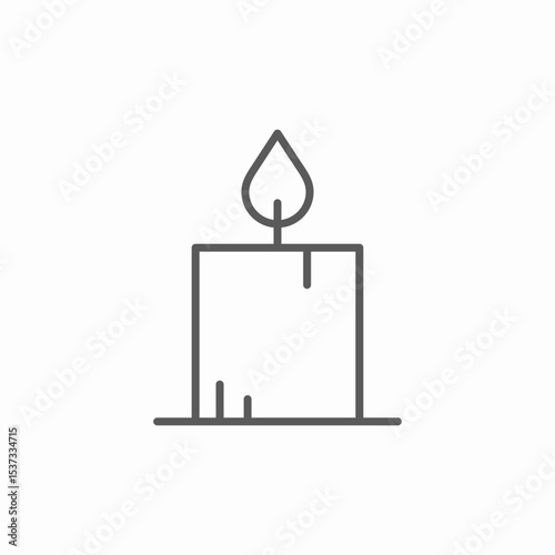 burning candle icon sign vector