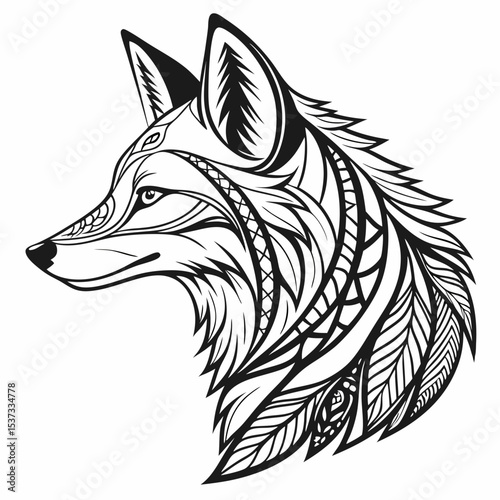 fox vector illustration silhouette 