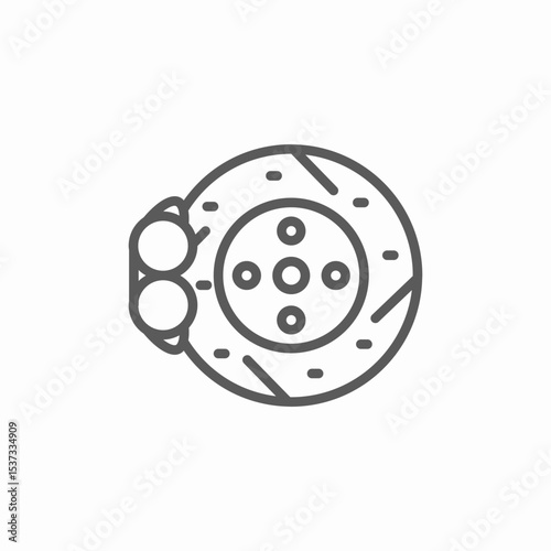 car break system icon sign vector