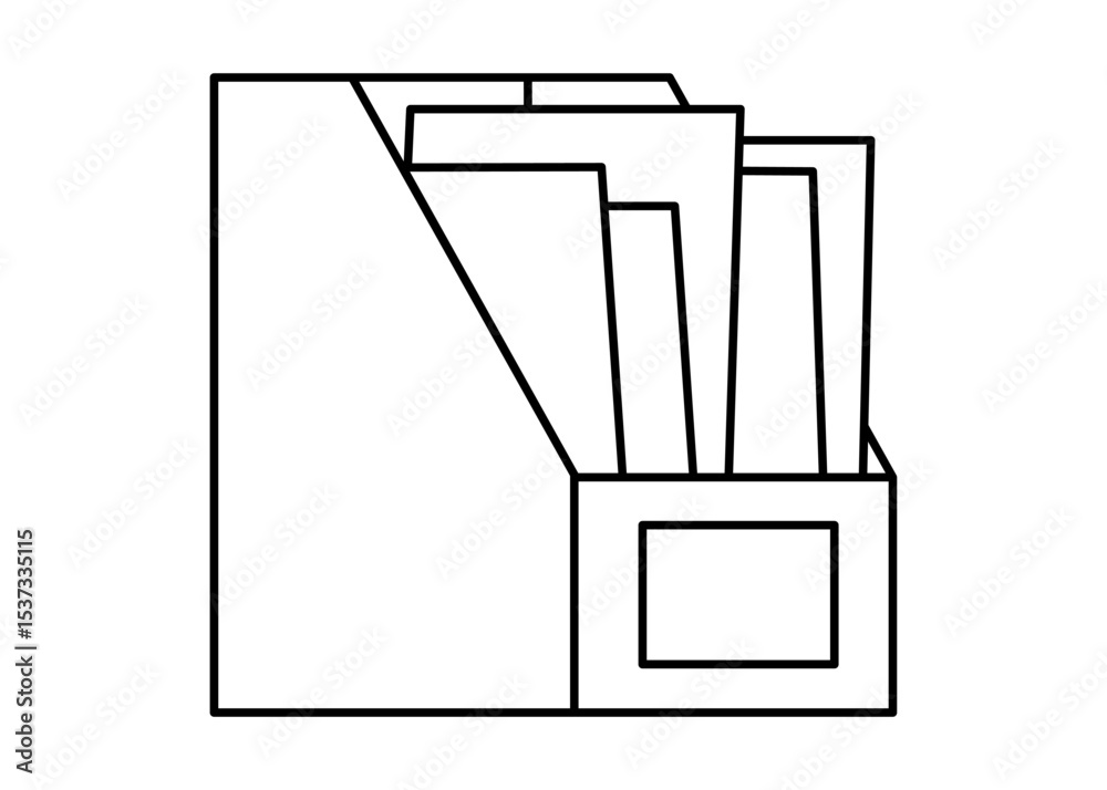Hand drawn cute outline illustration of file archive with papers. Flat vector information storage line art doodle. Data management icon. Folder with office files. Database storage. Isolated. Hand drawn cute outline illustration of file archive with papers. Flat vector information storage line art doodle. Data management icon. Folder with office files. Database storage. Isolated.