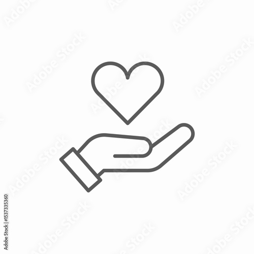charity support icon sign vector
