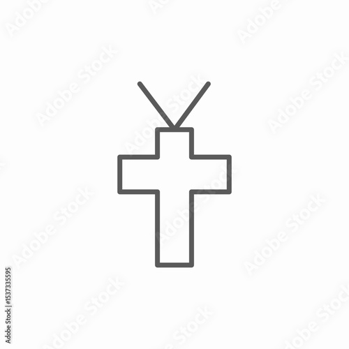 christian cross icon sign vector