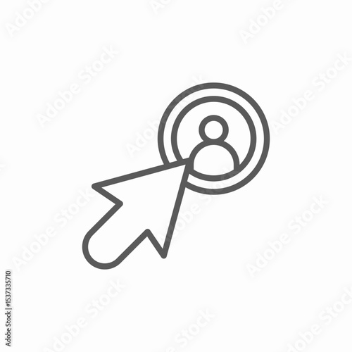 click user icon sign vector