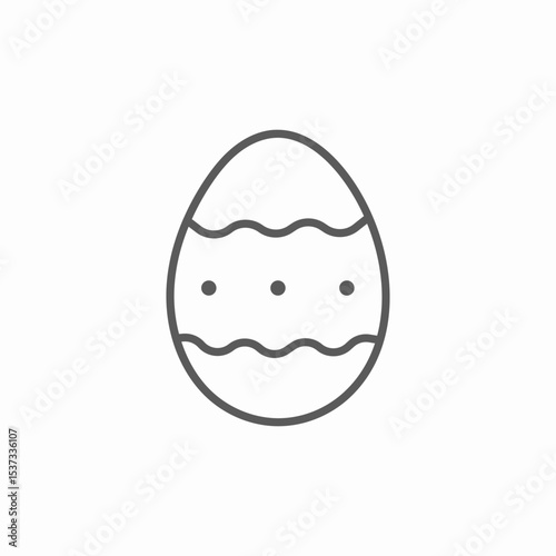 easter egg icon sign vector