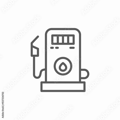 gas fuel station icon sign vector