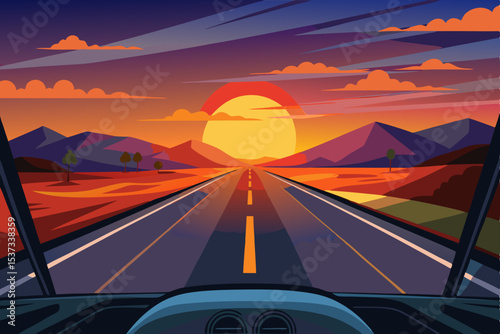 road to the sunset