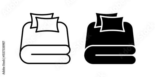 Bed linen  Icon set. Symbol isolated on white background. vector illustration.