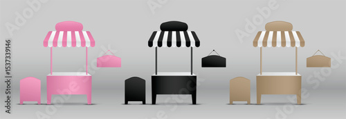 classic style pop up shop graphic vector